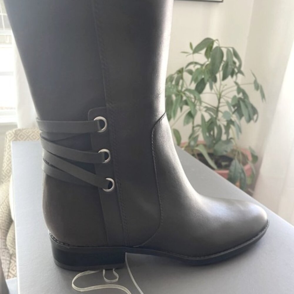 Vince Camuto Gray Medium Calf Leather Boots Size 6.5